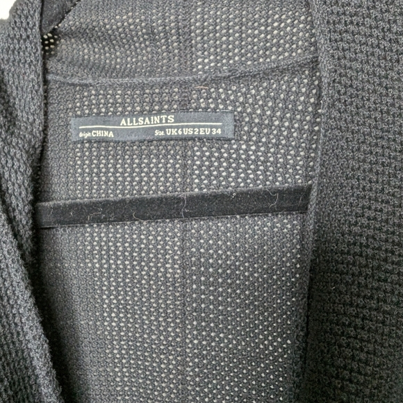 All Saints Drina Drape Cardigan Sweater sz 2 - Picture 5 of 8